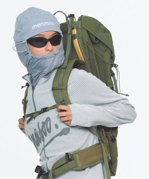 FLEECE LINED BALACLAVA NECK WARMER - 2 COLORS GREY