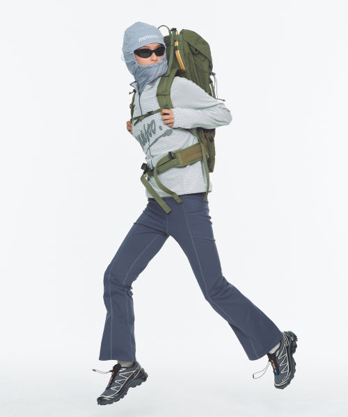 NEO CURVE WAFFLE HALF ZIPUP - 3 COLORS LIGHT GREY