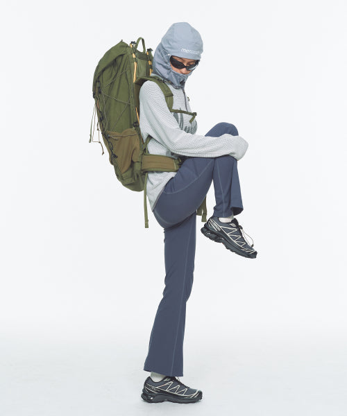 NEO CURVE WAFFLE HALF ZIPUP - 3 COLORS LIGHT GREY