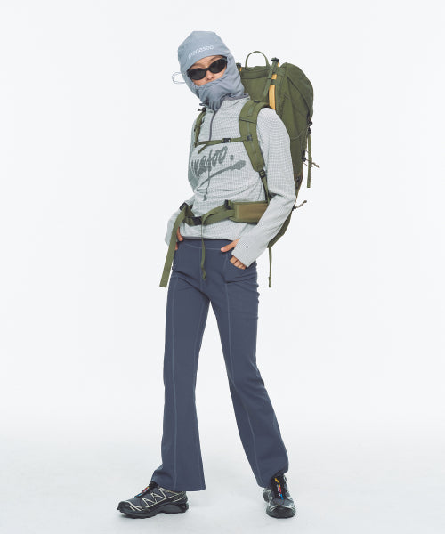 NEO CURVE WAFFLE HALF ZIPUP - 3 COLORS LIGHT GREY