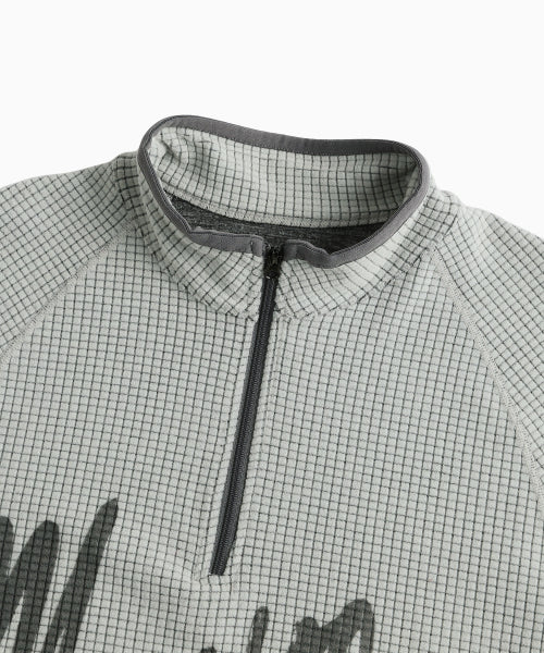 NEO CURVE WAFFLE HALF ZIPUP - 3 COLORS LIGHT GREY
