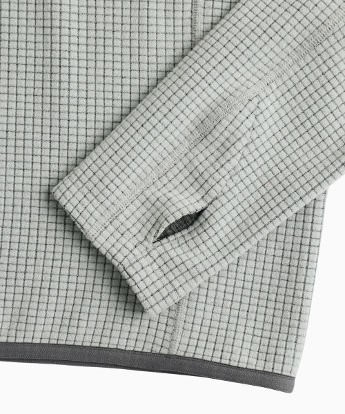 NEO CURVE WAFFLE HALF ZIPUP - 3 COLORS LIGHT GREY