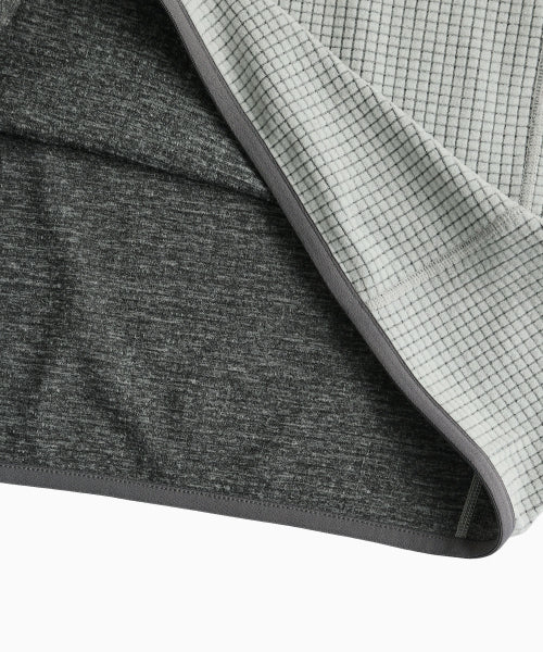 NEO CURVE WAFFLE HALF ZIPUP - 3 COLORS LIGHT GREY