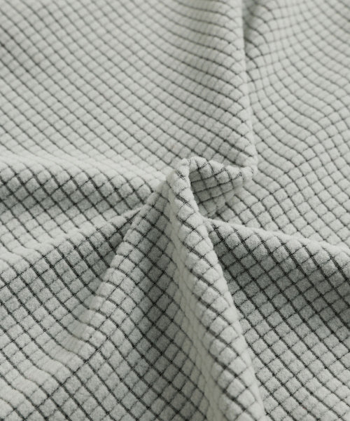 NEO CURVE WAFFLE HALF ZIPUP - 3 COLORS LIGHT GREY