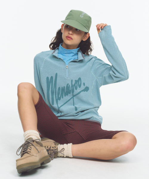 NEO CURVE WAFFLE HALF ZIPUP - 3 COLORS BLUE