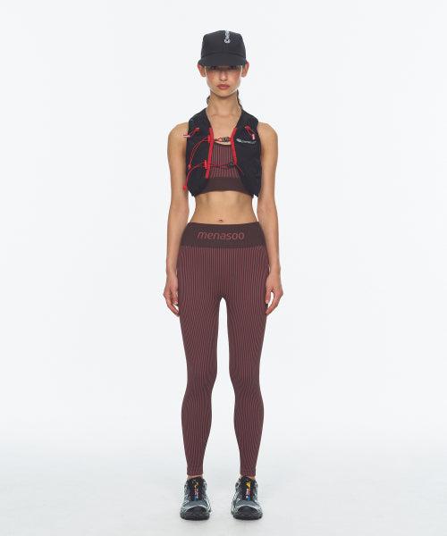 TWO TONE WHOLEGARMENT KNIT LONG LEGGINGS 10부 PINK