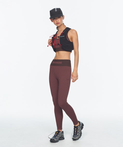 TWO TONE WHOLEGARMENT KNIT LONG LEGGINGS 10부 PINK