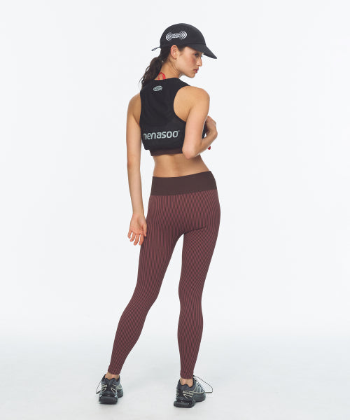 TWO TONE WHOLEGARMENT KNIT LONG LEGGINGS 10부 PINK