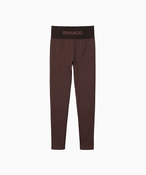 TWO TONE WHOLEGARMENT KNIT LONG LEGGINGS 10부 PINK