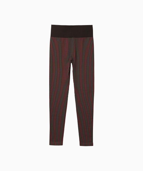 TWO TONE WHOLEGARMENT KNIT LONG LEGGINGS 10부 PINK