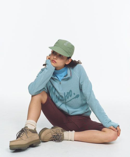 TWO TONE WHOLEGARMENT KNIT KNEE LENGTH LEGGINGS 5부 PINK