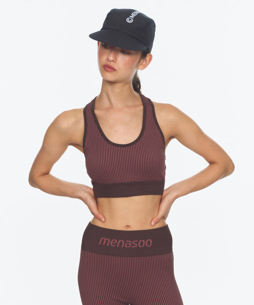 TWO TONE WHOLEGARMENT KNIT BRA PINK