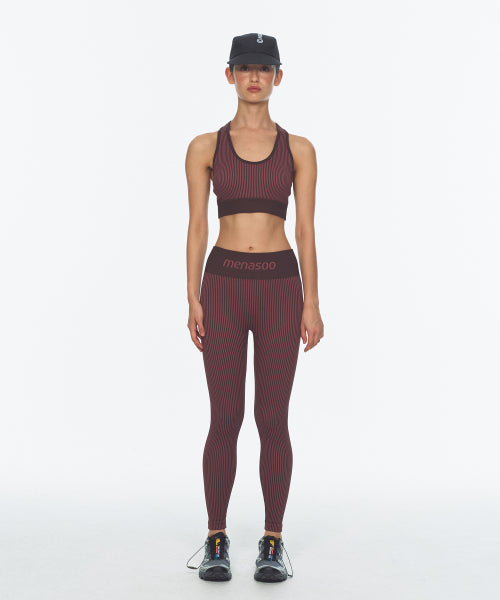 TWO TONE WHOLEGARMENT KNIT BRA PINK