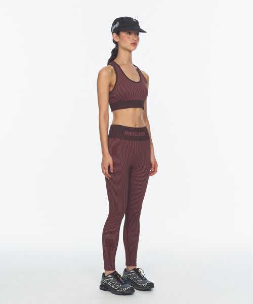 TWO TONE WHOLEGARMENT KNIT BRA PINK