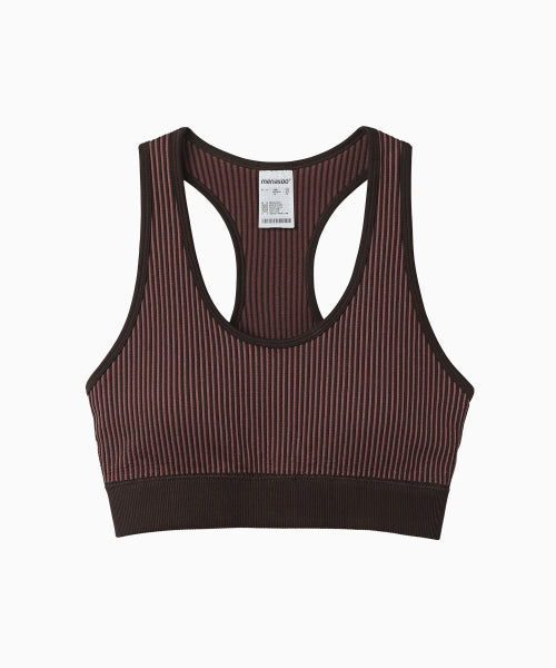 TWO TONE WHOLEGARMENT KNIT BRA PINK