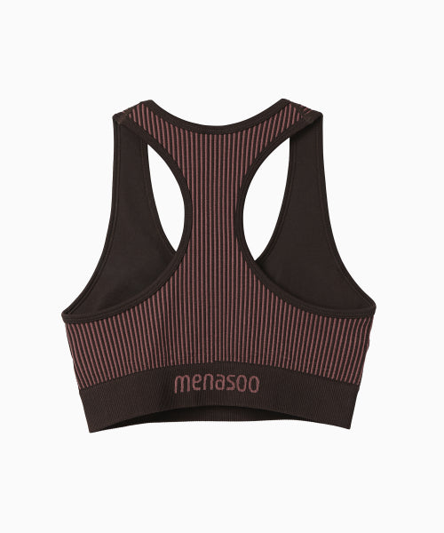 TWO TONE WHOLEGARMENT KNIT BRA PINK