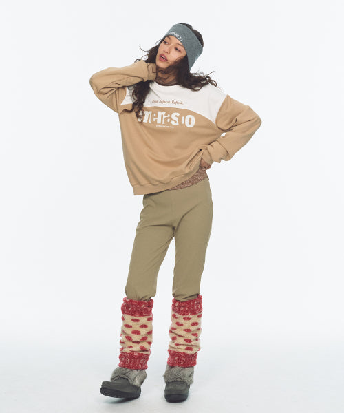 LETTERING SWEATSHIRT - 3 COLORS BEIGE