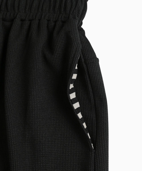 WAFFLE LAYERED WAIST PANTS - 3 COLORS BLACK