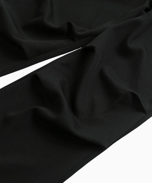 WAFFLE LAYERED WAIST PANTS - 3 COLORS BLACK