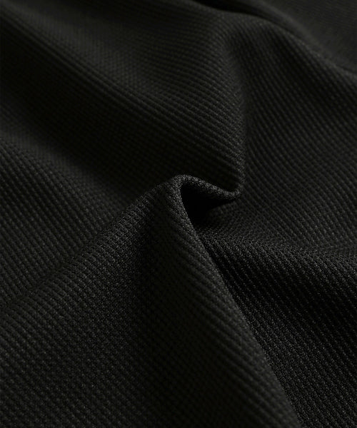 WAFFLE LAYERED WAIST PANTS - 3 COLORS BLACK