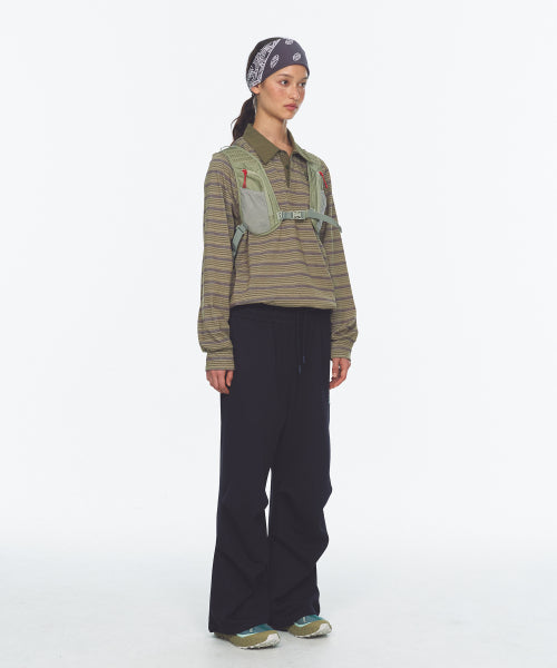 WAFFLE LAYERED WAIST PANTS - 3 COLORS NAVY