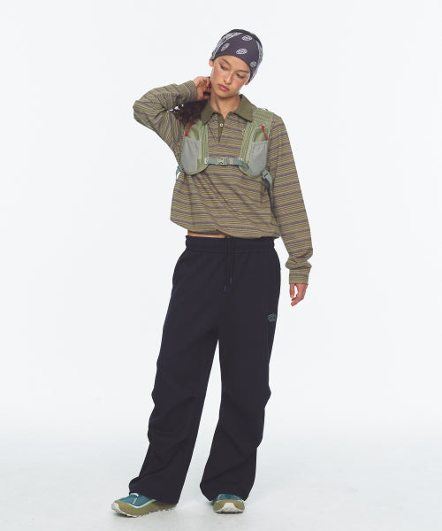 WAFFLE LAYERED WAIST PANTS - 3 COLORS NAVY