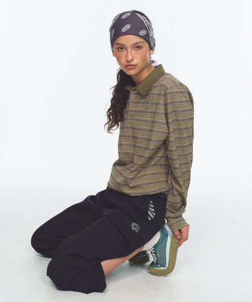 WAFFLE LAYERED WAIST PANTS - 3 COLORS NAVY