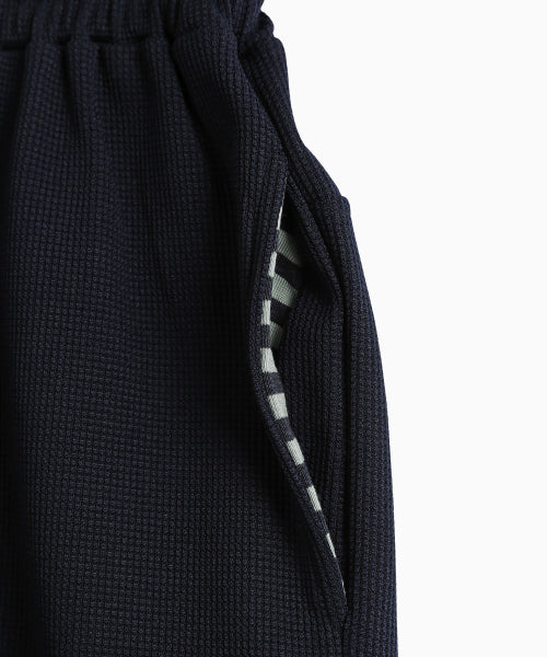 WAFFLE LAYERED WAIST PANTS - 3 COLORS NAVY