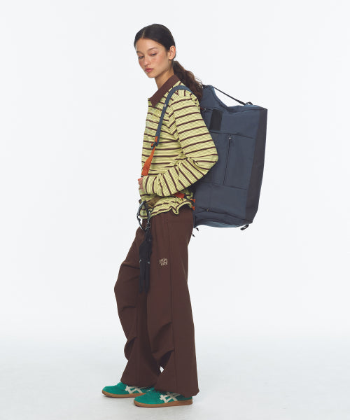 WAFFLE LAYERED WAIST PANTS - 3 COLORS BROWN