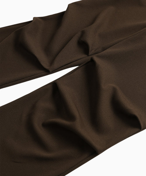 WAFFLE LAYERED WAIST PANTS - 3 COLORS BROWN
