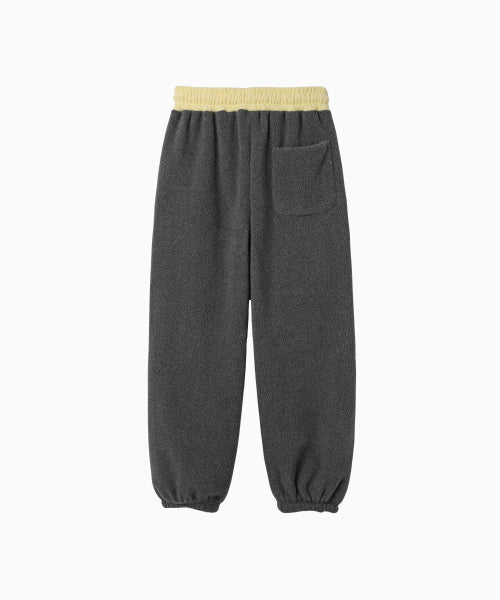WAIST POINT WARM FLEECE JOGGER PANTS - 2 COLORS CHARCOAL