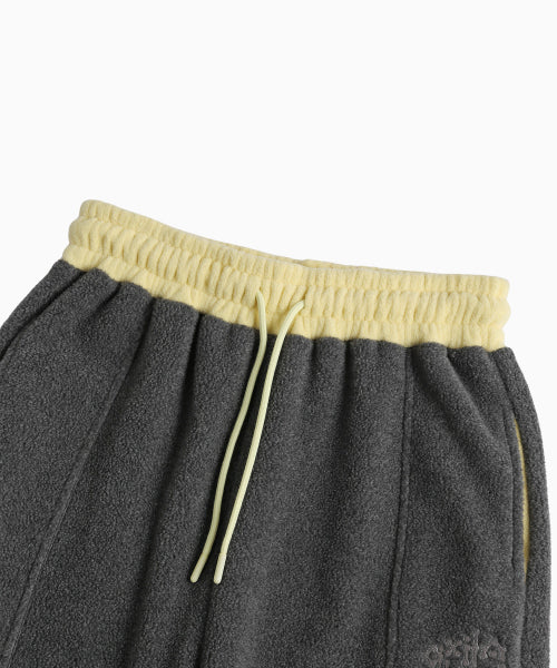 WAIST POINT WARM FLEECE JOGGER PANTS - 2 COLORS CHARCOAL