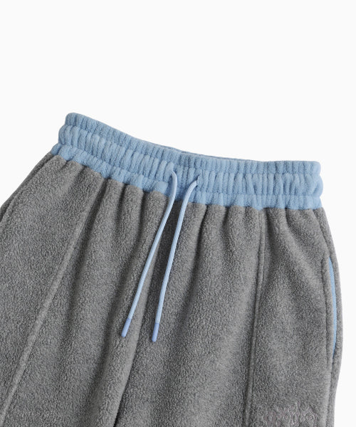 WAIST POINT WARM FLEECE JOGGER PANTS - 2 COLORS MELANGE GREY