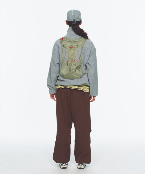 TWO TONE WARM FLEECE HALF ZIP PULLOVER - 2 COLORS MELANGE GREY