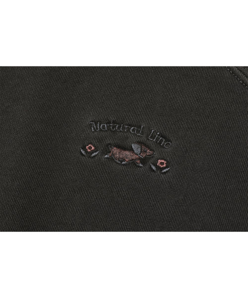 BONHEUR PUPPY PIGMENT RAGLAN SWEATSHIRT - 3 COLORS SMOKE BLACK