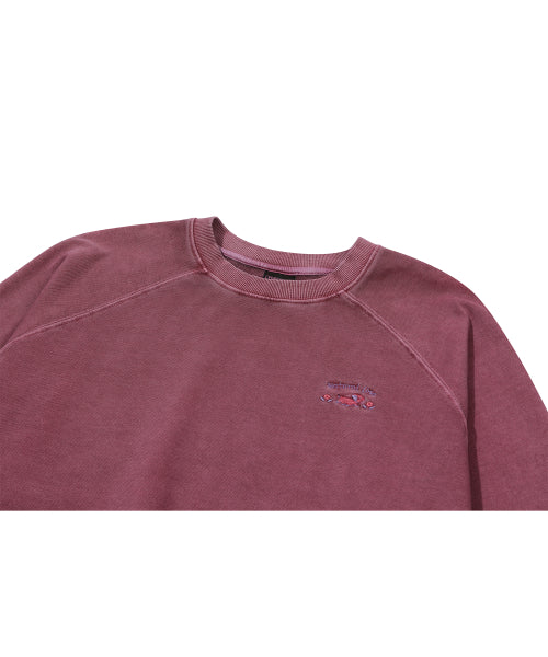 BONHEUR PUPPY PIGMENT RAGLAN SWEATSHIRT - 3 COLORS DUSTY PINK