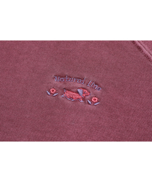 BONHEUR PUPPY PIGMENT RAGLAN SWEATSHIRT - 3 COLORS DUSTY PINK