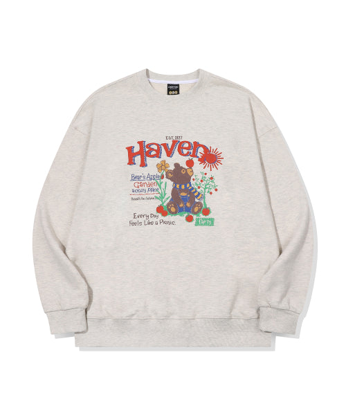 BEAR SWEATSHIRT - 2 COLORS OATMEAL
