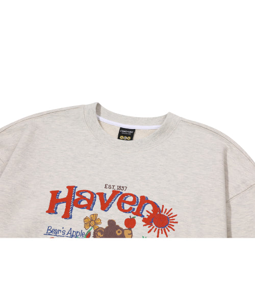 BEAR SWEATSHIRT - 2 COLORS OATMEAL