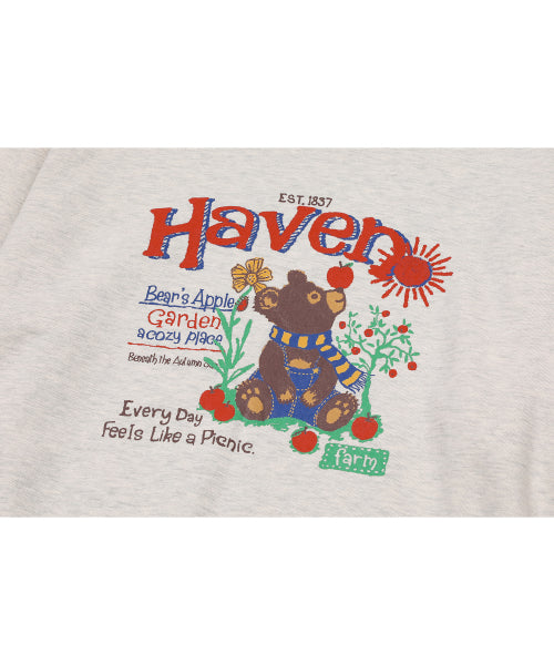 BEAR SWEATSHIRT - 2 COLORS OATMEAL