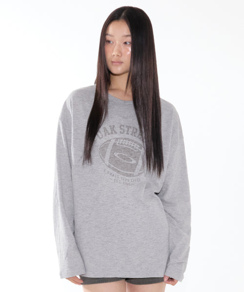 RUGBY PRINT LONG SLEEVE GREY