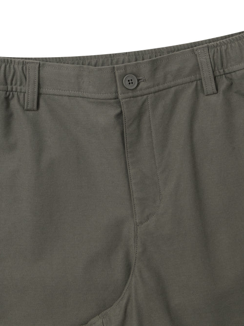 RIBE CURVED WIDE FIT PANTS - 3 COLORS KHAKI GREY