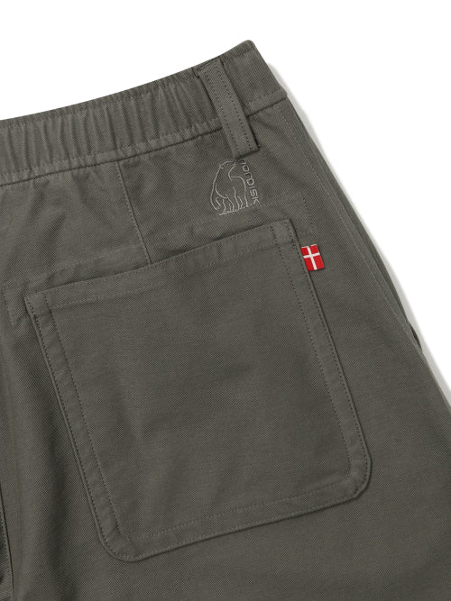 RIBE CURVED WIDE FIT PANTS - 3 COLORS KHAKI GREY