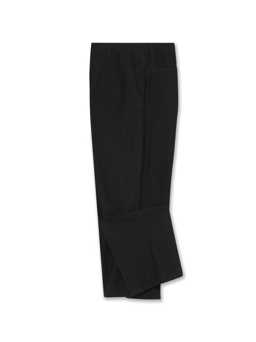 RIBE CURVED WIDE FIT PANTS - 3 COLORS BLACK