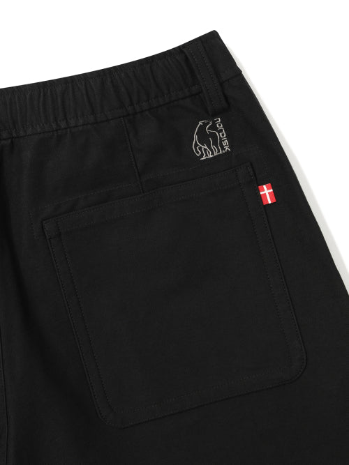 RIBE CURVED WIDE FIT PANTS - 3 COLORS BLACK
