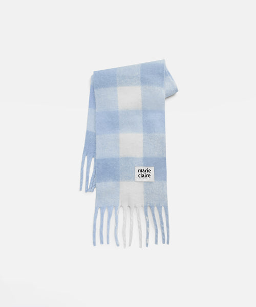 COTTON CANDY CHECK MUFFLER #SEULGI同款! SKY BLUE