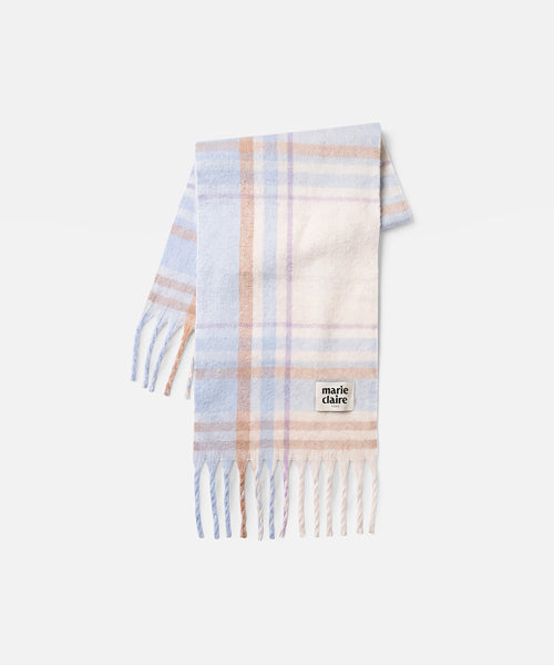 CHECK BRUSHED KNIT MUFFLER #SEULGI同款! IVORY