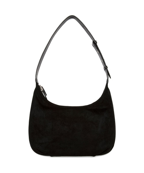 MEDIUM SUEDE HOBO BAG - 2 COLORS BLACK