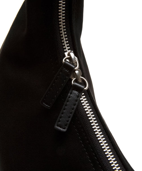 MEDIUM SUEDE HOBO BAG - 2 COLORS BLACK