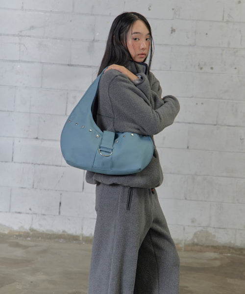 STUDDED CANVAS BAG AS SHOWN